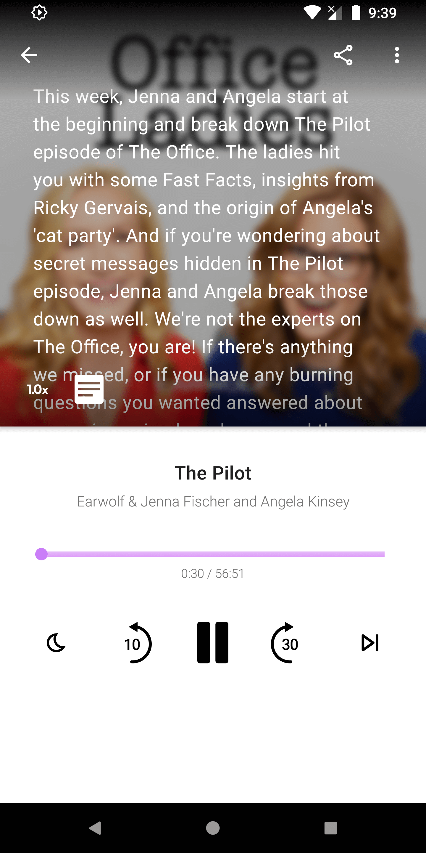 podcast app features in release 1.6.8